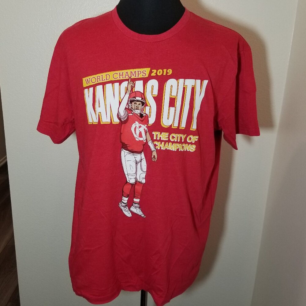 WonderBoy Apparel Kansas City Chiefs Men XL Mahomes 2019 Champion Showtime